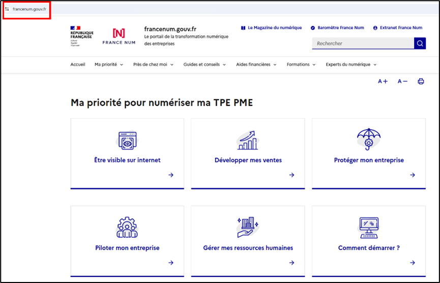 Pour Sécuriser l'envoi de documents personnels : Se rendre sur  https://www.francenum.gouv.fr/